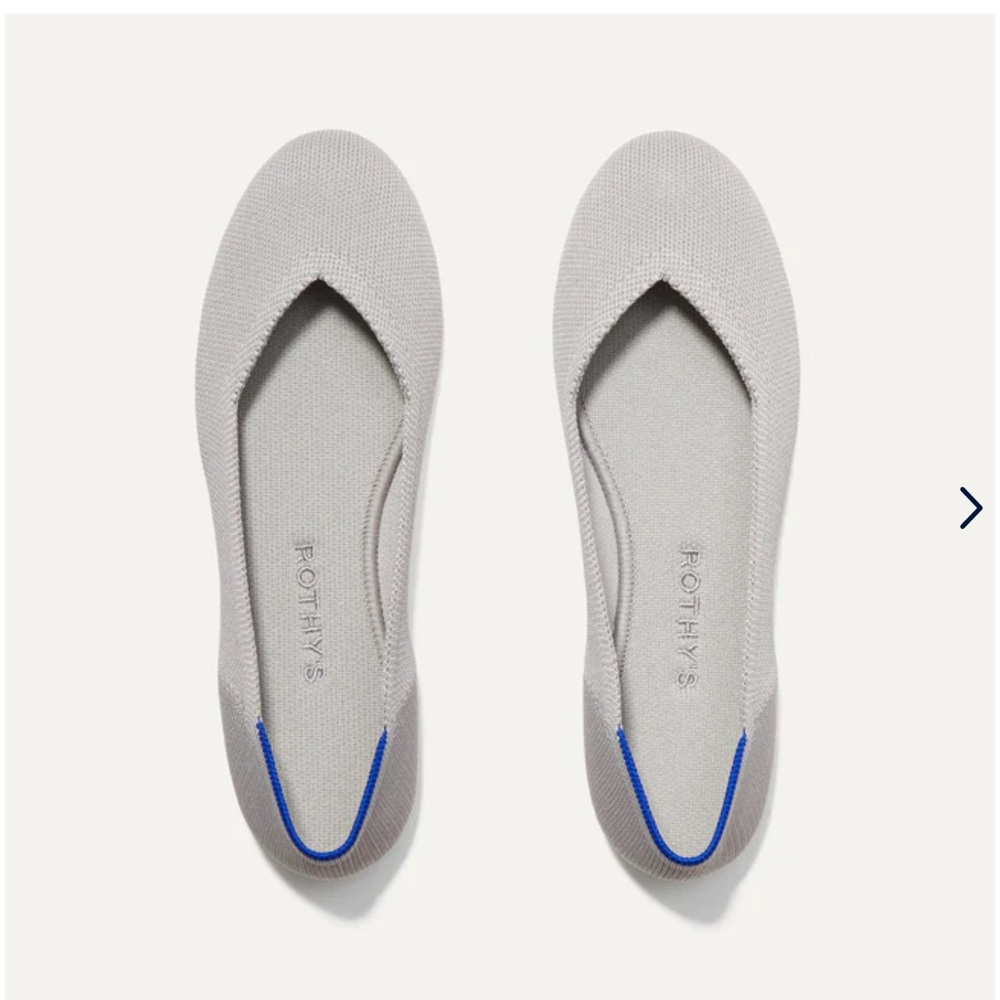 Rothy’s Flat Round Toe Gray Quartz Ballet Flat